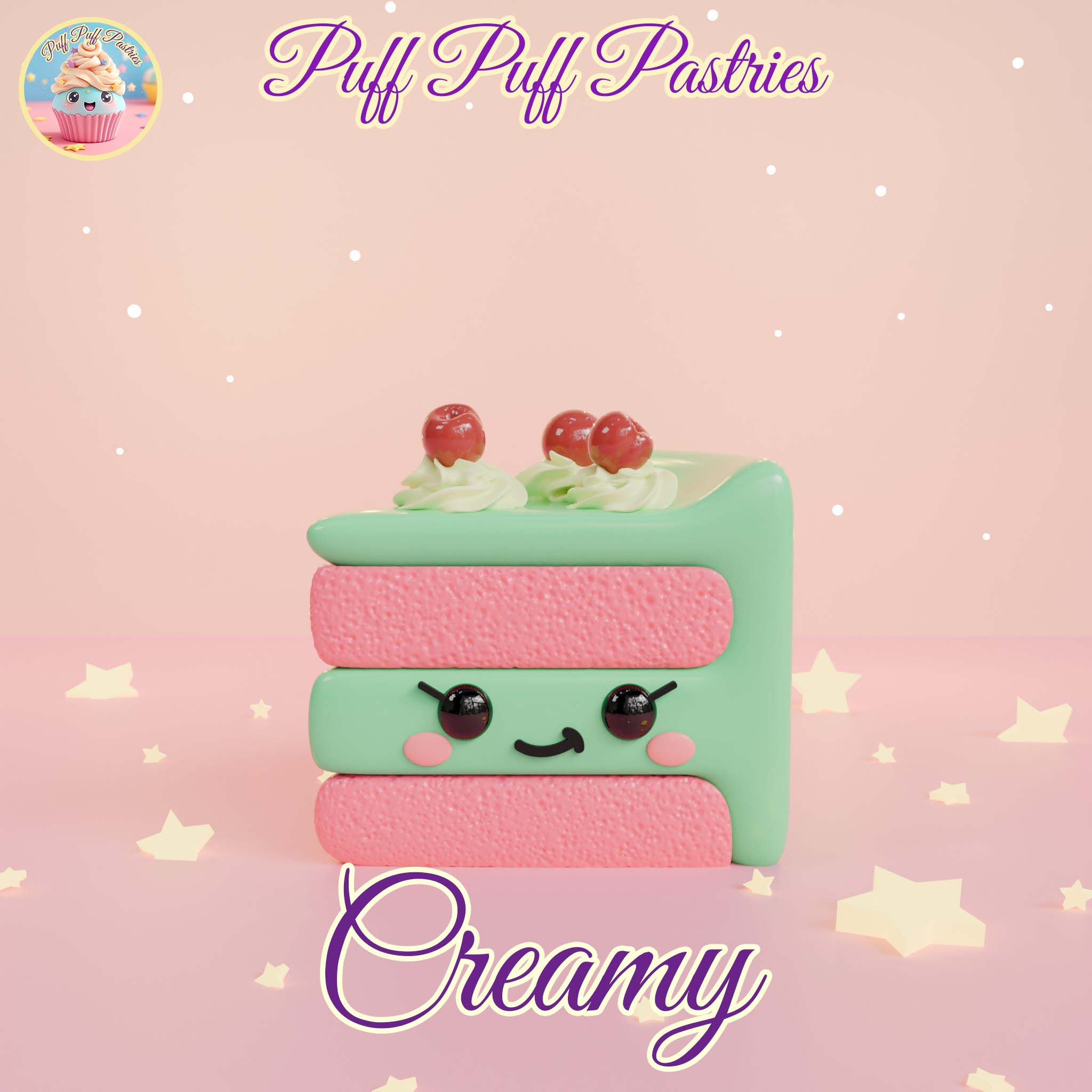 Kawaii Triangle cake Creamy